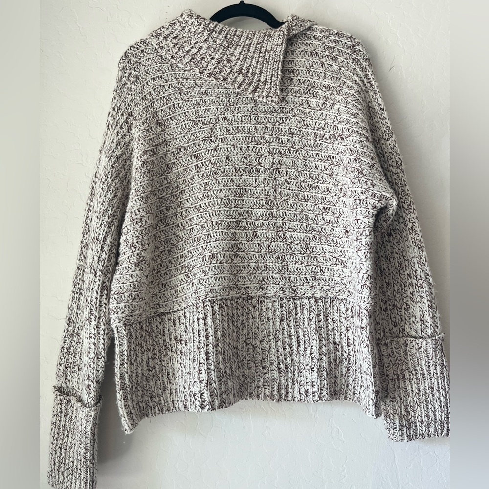 Topshop Marled Knit Women's Sweater - Cream and Brown